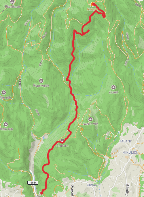 Hike on Gornje vrapče - Sljeme mobile static map