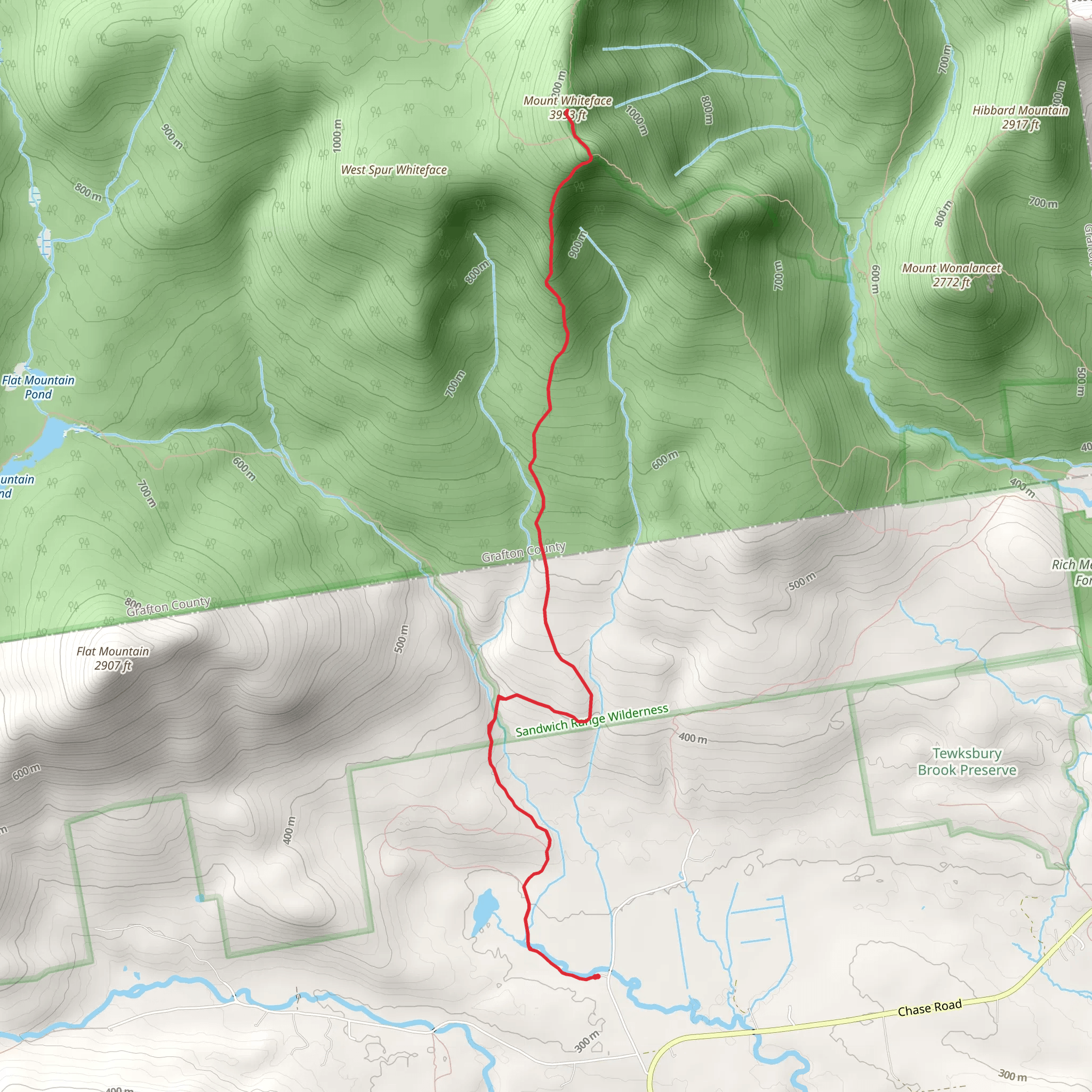 Mount Whiteface via McCrillis Trail mobile static map