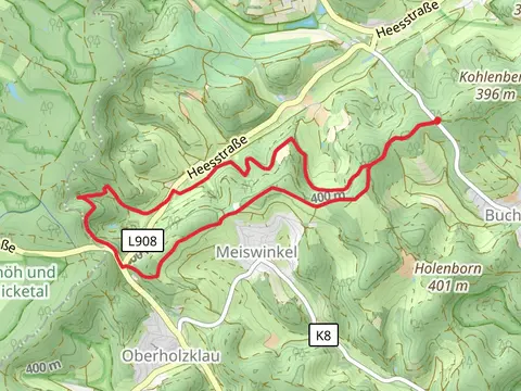 Huettentaler Rundweg and Heesbach