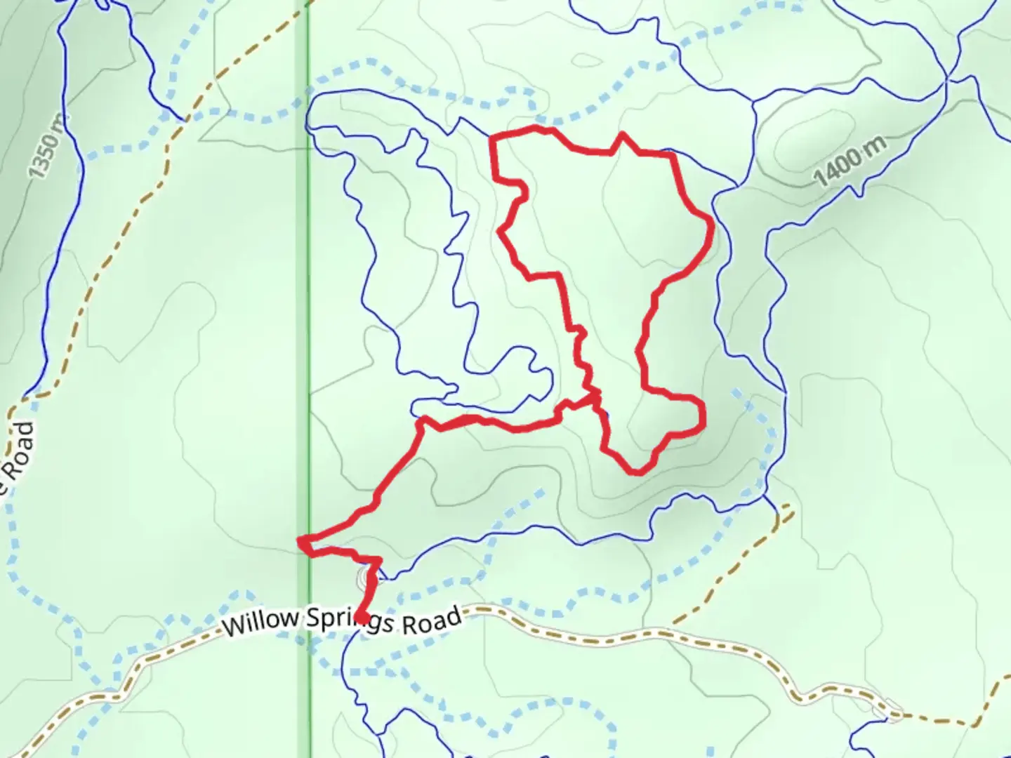 An image depicting the trail Dunestone Loop and its surrounding area.