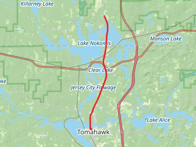 Hiawatha and Bearskin State Trail - Tomahawk