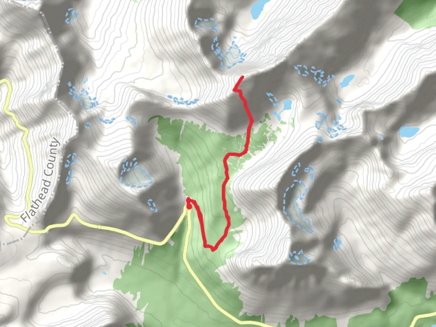 An image depicting the trail Mount Siyeh via CDT and its surrounding area.