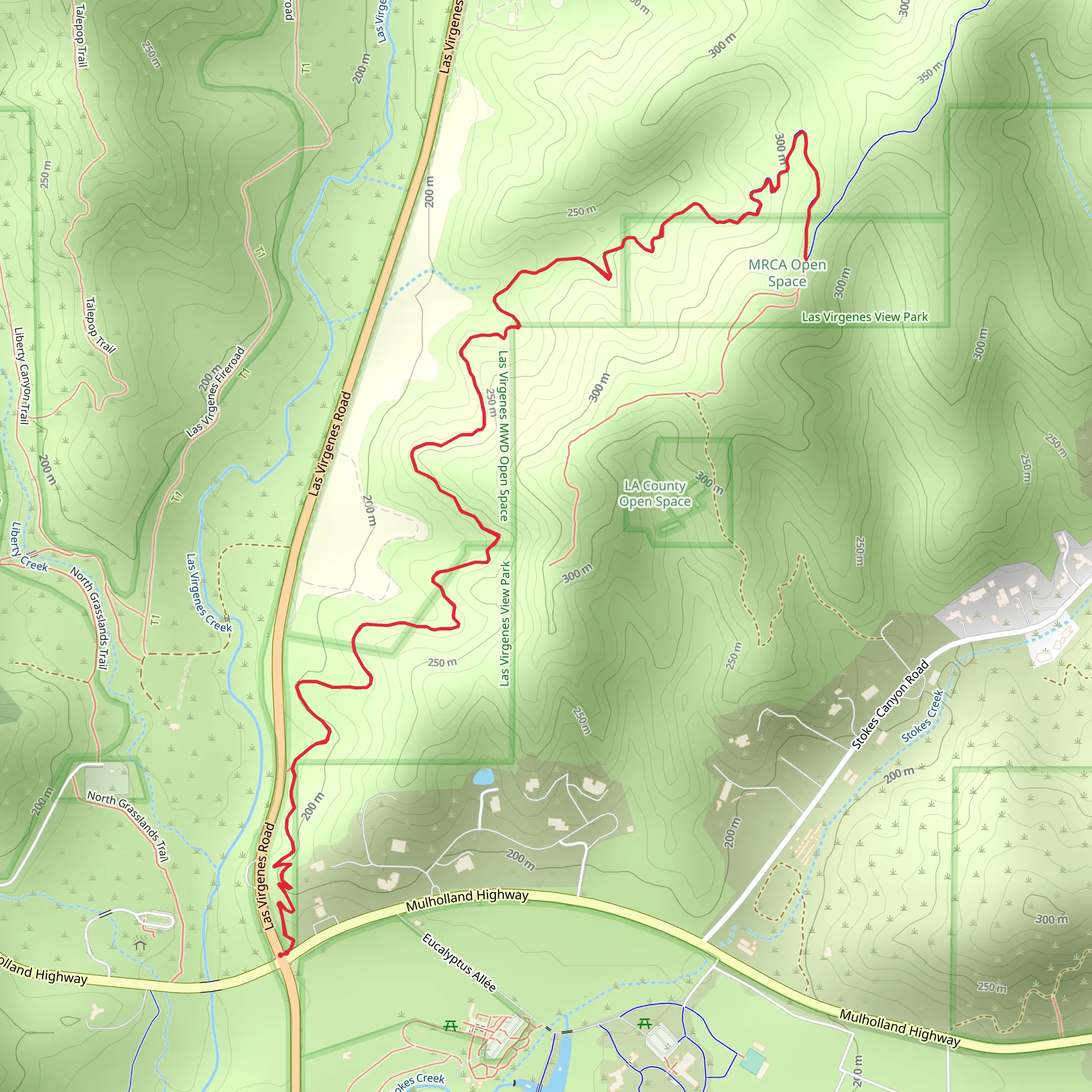 Las Virgines View Trail mobile static map