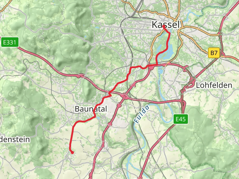 Besse to Kassel Walk via Karlsaue