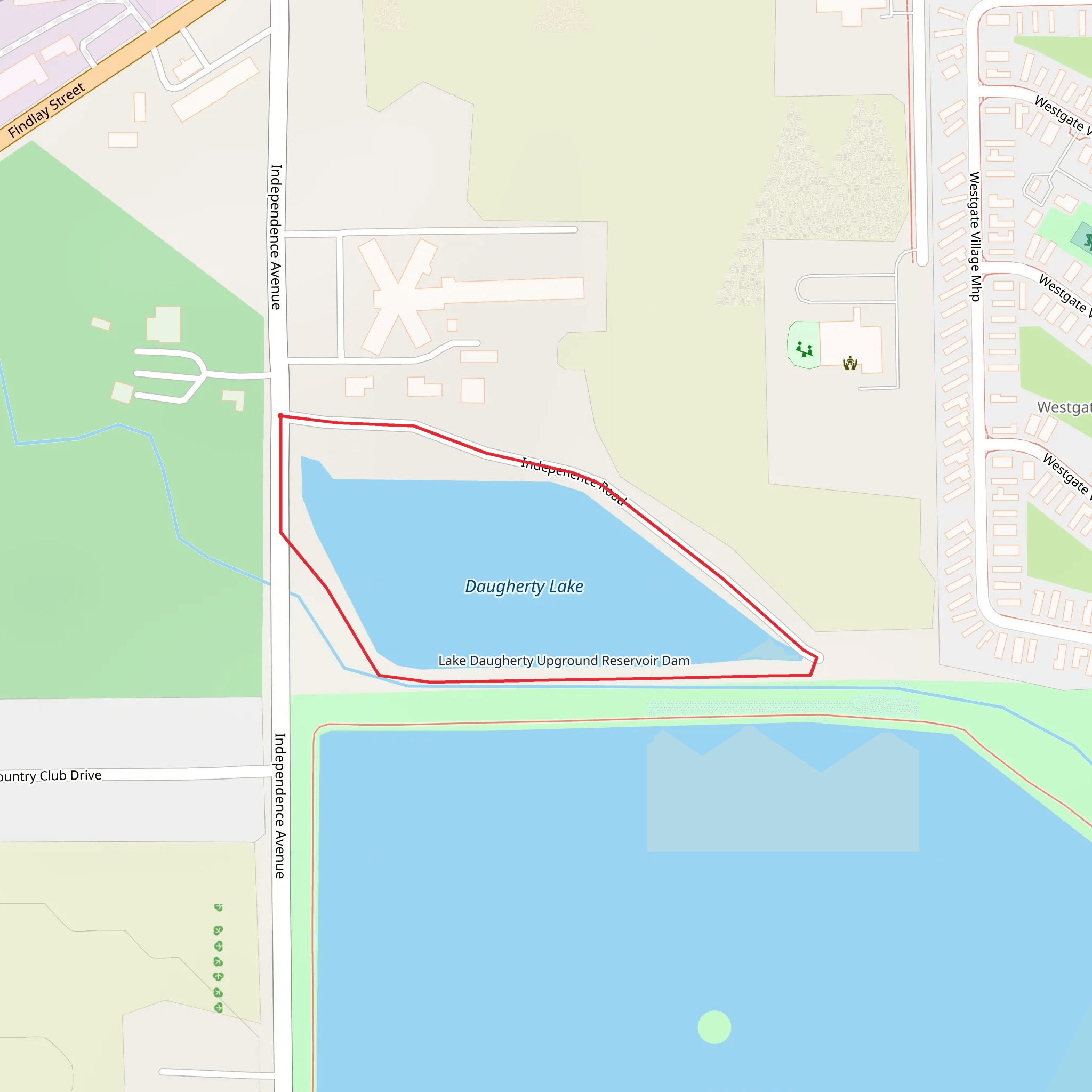 Daugherty Lake Loop mobile static map