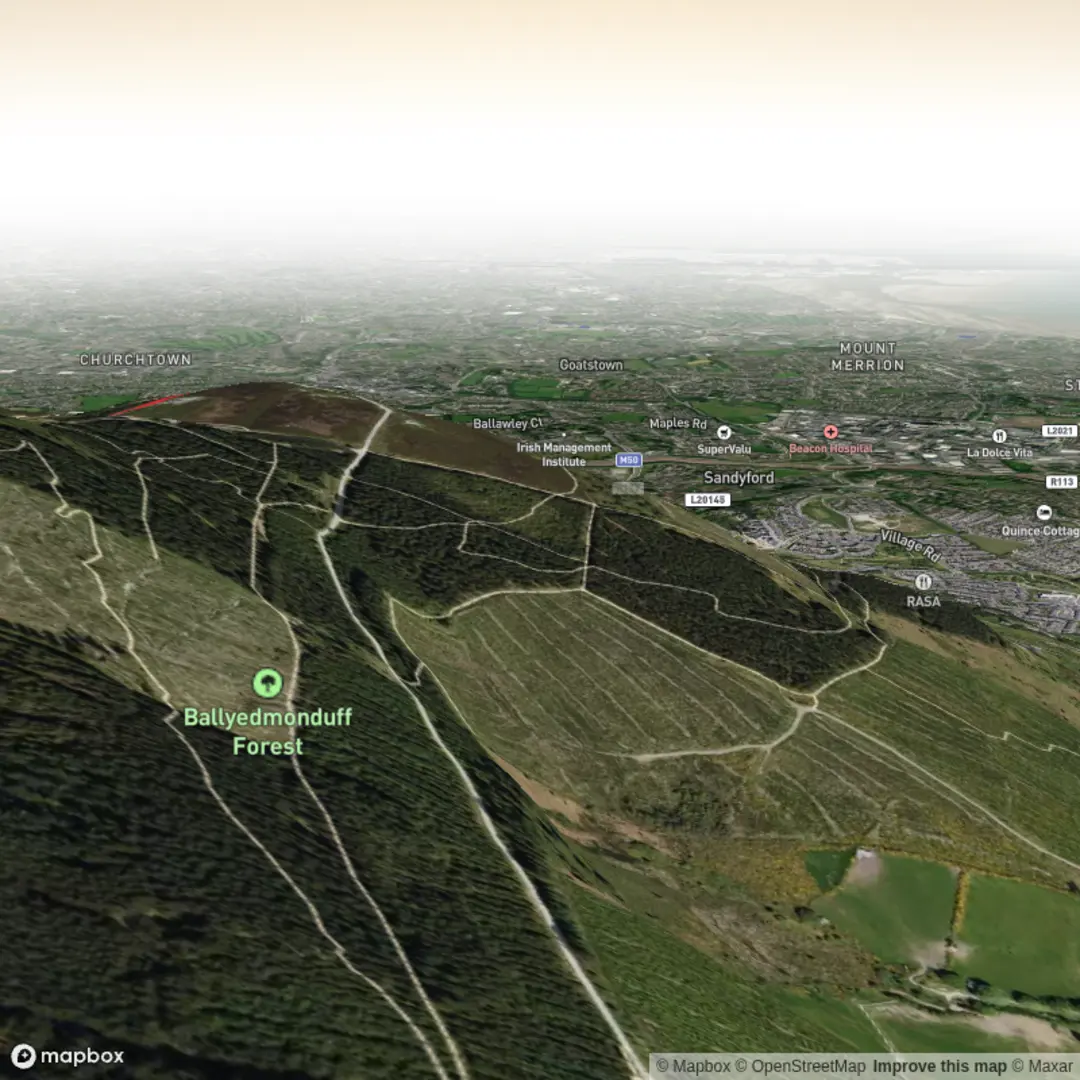 An image depicting the trail Fernhill to Three Rock and its surrounding area.