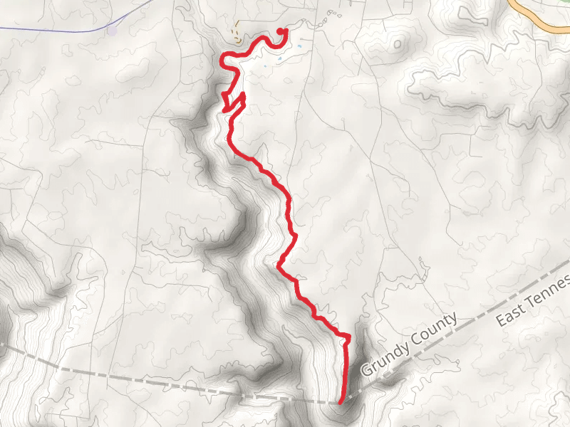 Fiery Gizzard Trail and Dog Hole Trail