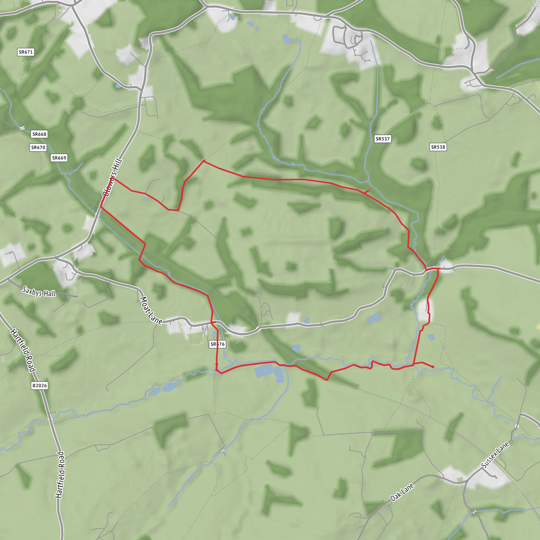 Kent - Cowden Eastern circular mobile static map