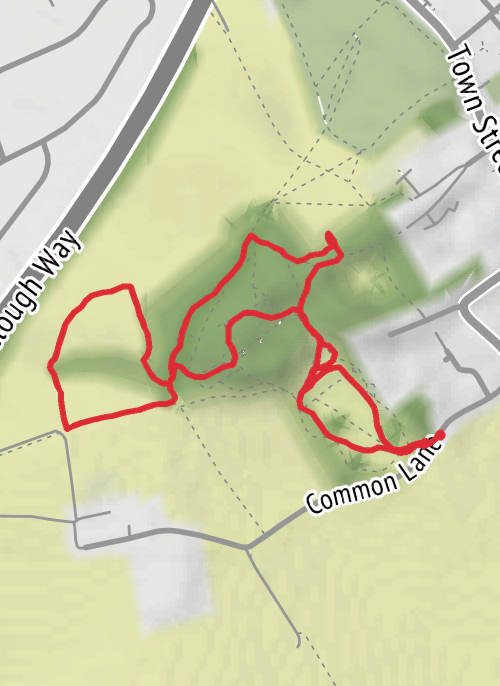 Hike from Bramcote mobile static map
