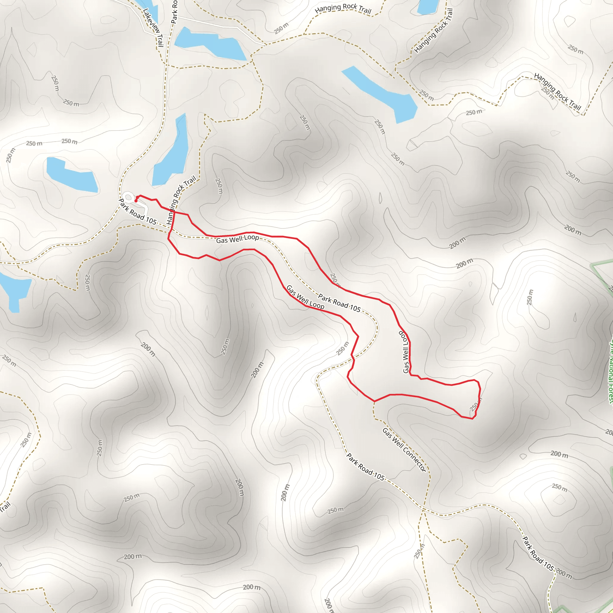 Gas Well Loop Trail mobile static map