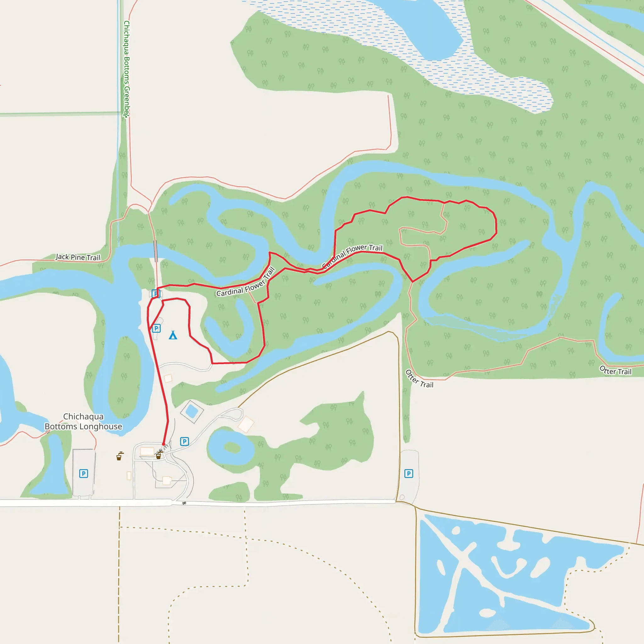 Cardinal Flower Loop Trail mobile static map
