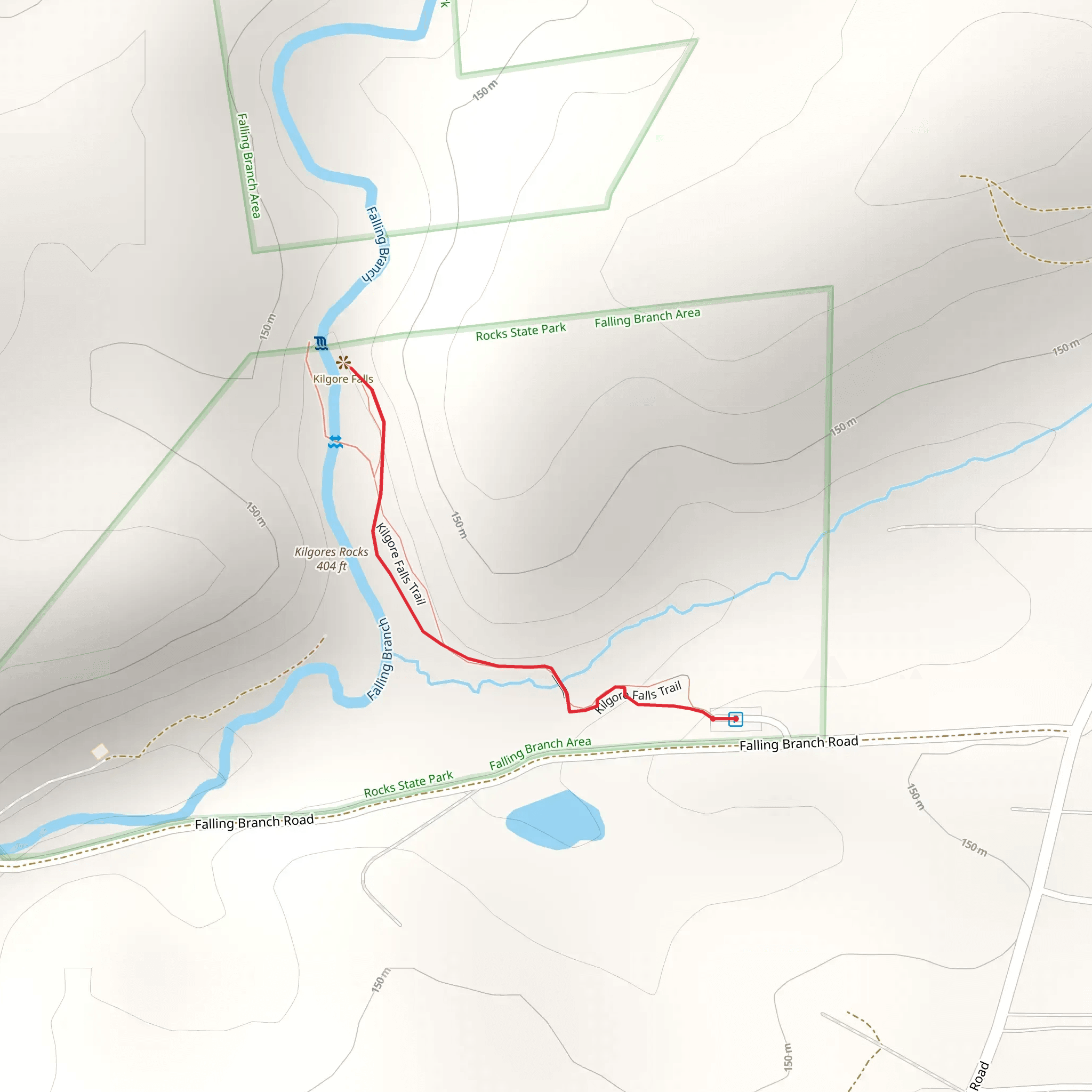 Kilgore Falls Trail mobile static map