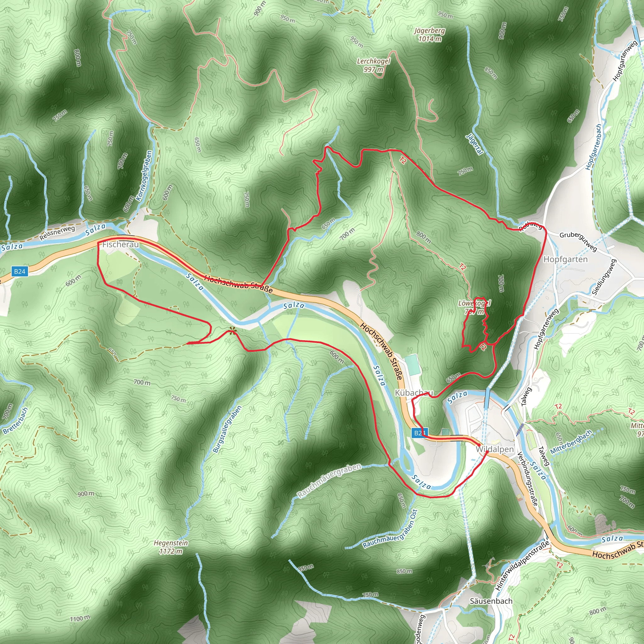 Burgstallort-Lerchgraben-Löwekogel mobile static map