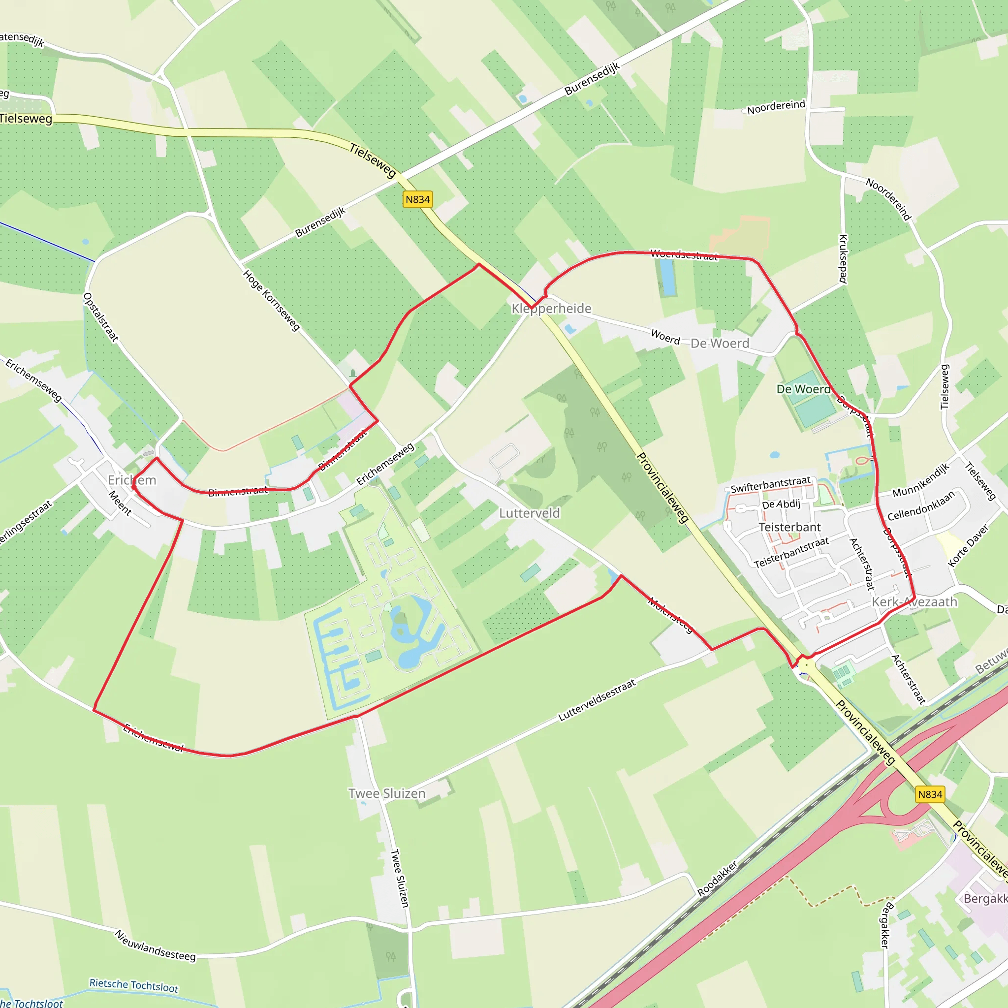 Betuwepad and Erichemsewal Loop mobile static map