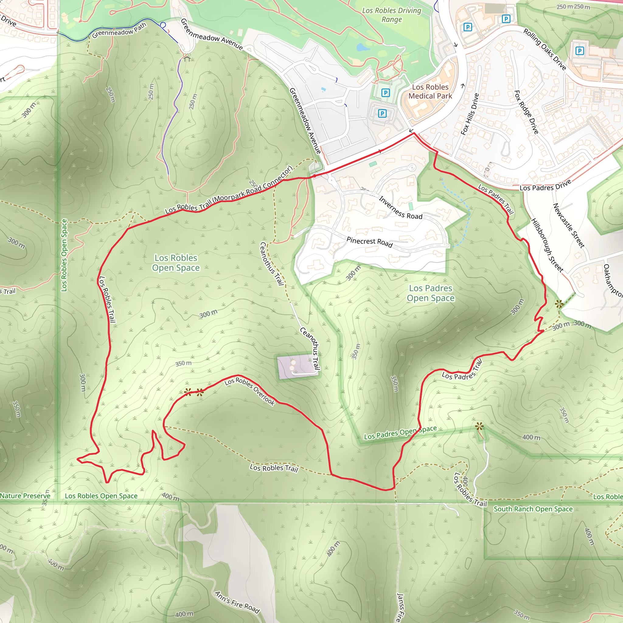South Moorpark Road Loop mobile static map