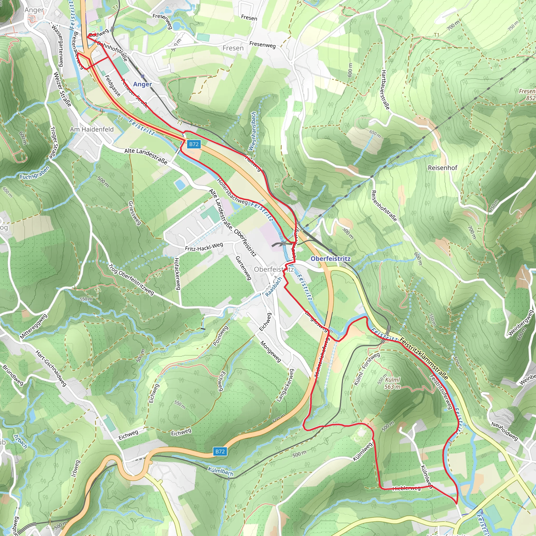 Külml Castle Loop mobile static map