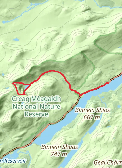 Highlands Hiking mobile static map