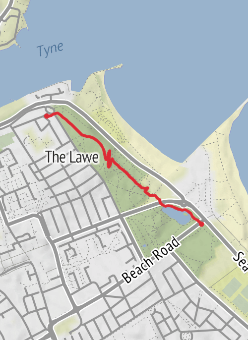 Hike from South Shields mobile static map