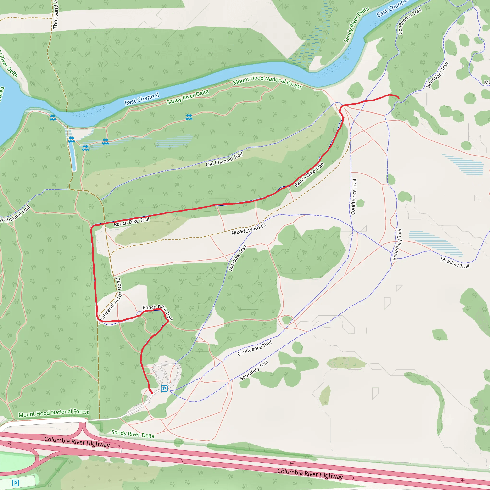 Ranch Dike Trail mobile static map