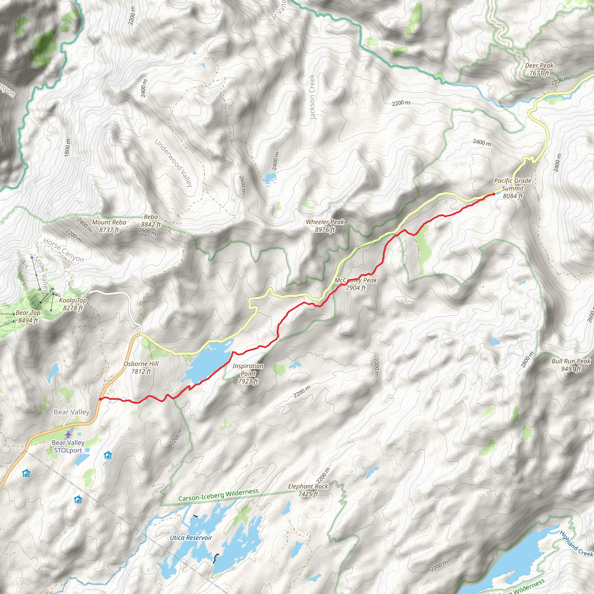 Emigrant Trail mobile static map