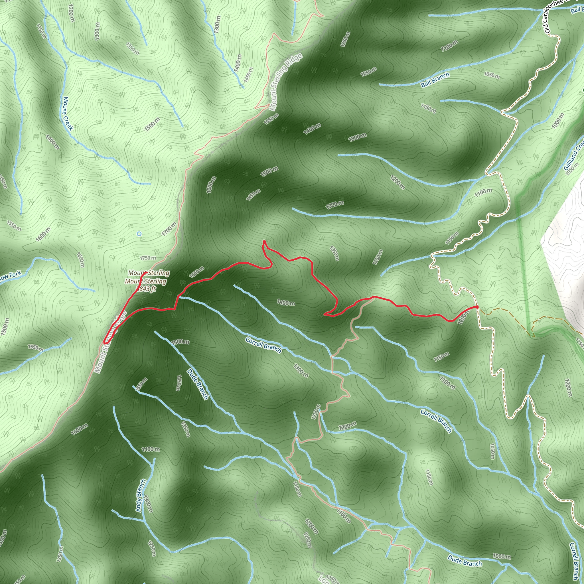 Mount Sterling Trail mobile static map
