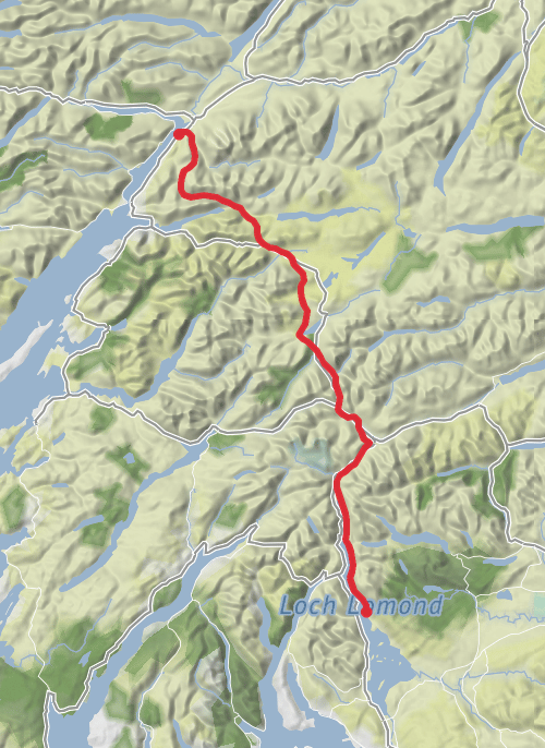 Hike from Rowardennan mobile static map