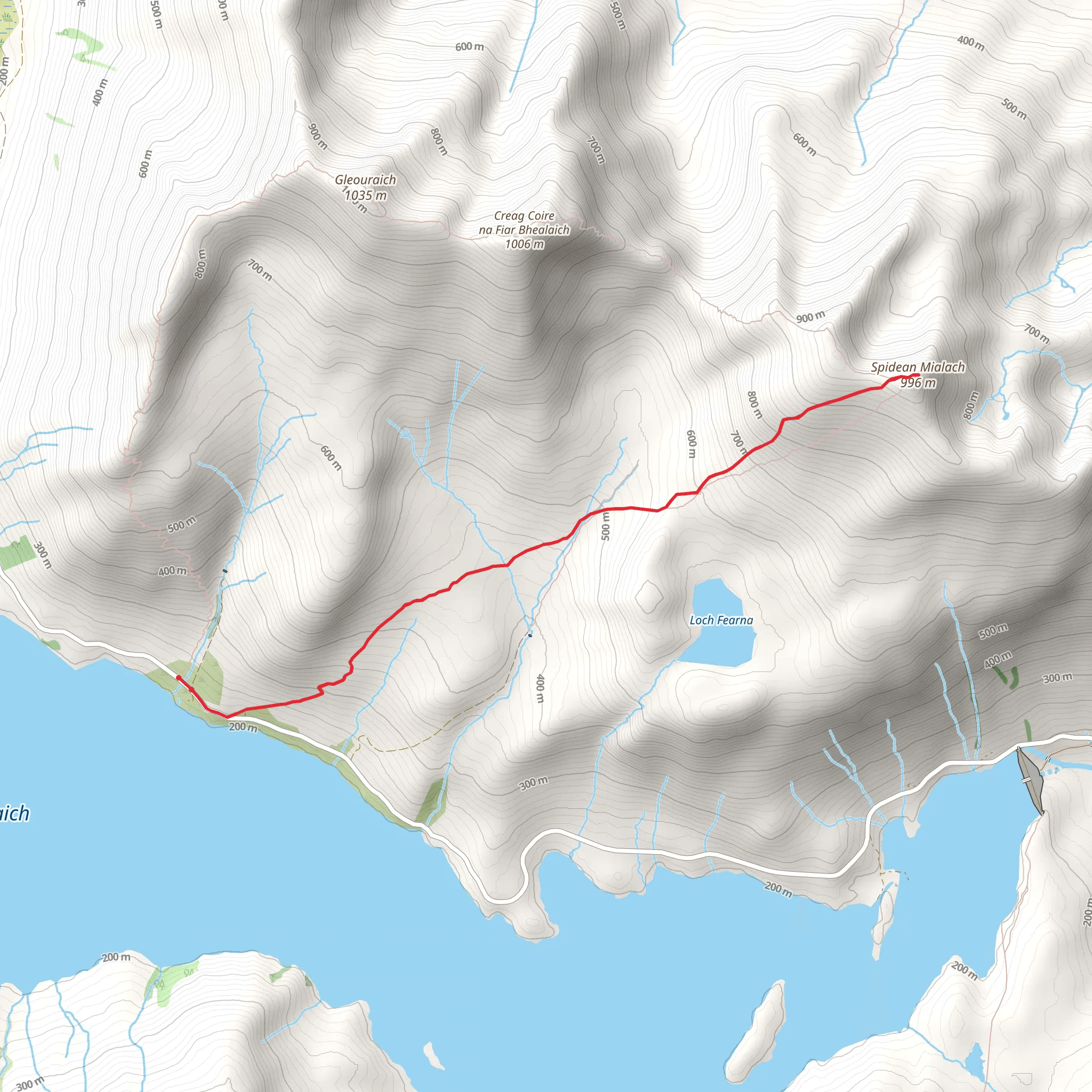Spidean Mialach mobile static map