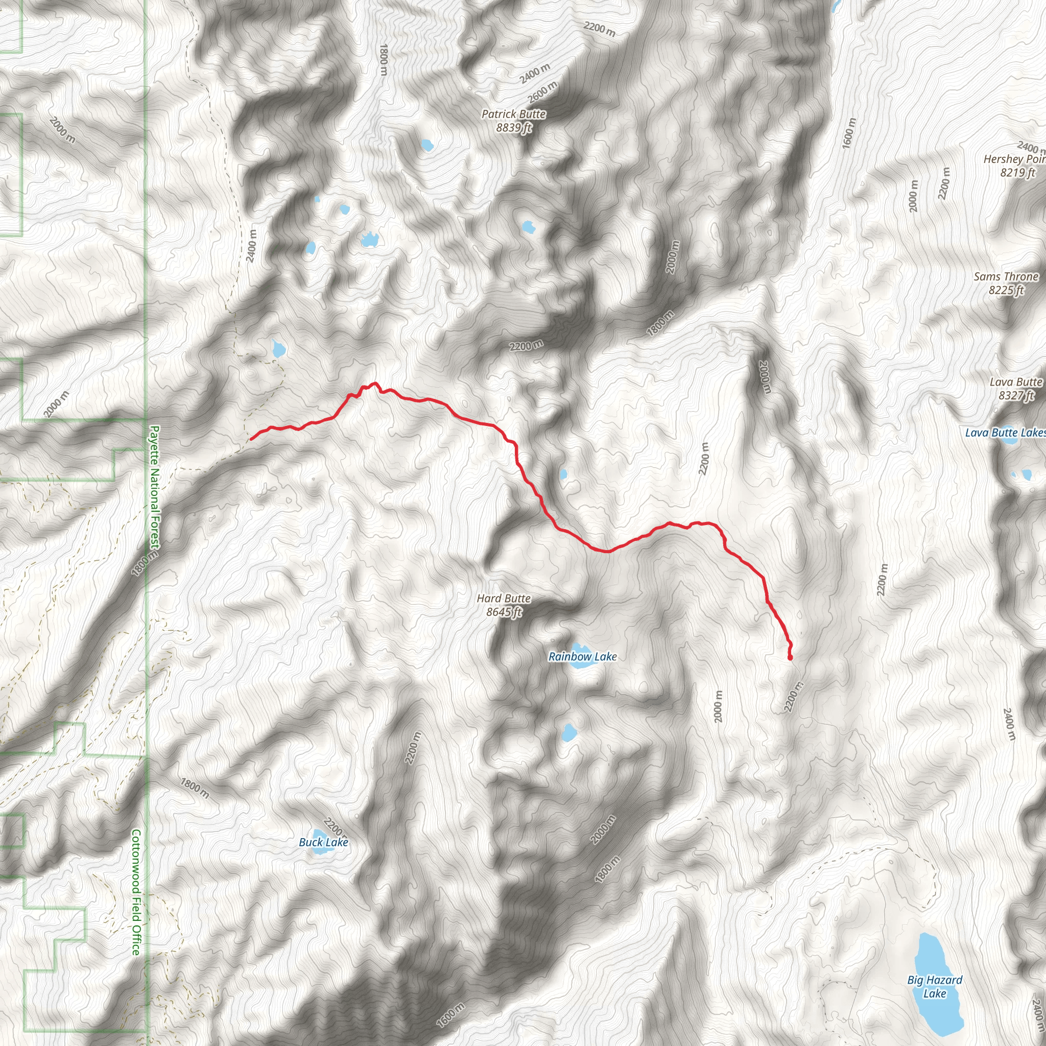 Elk Lake Trail mobile static map