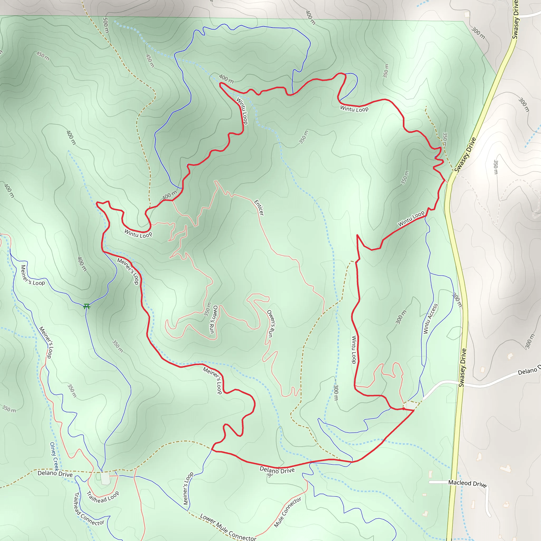 Wintu and Meiner's Loop mobile static map