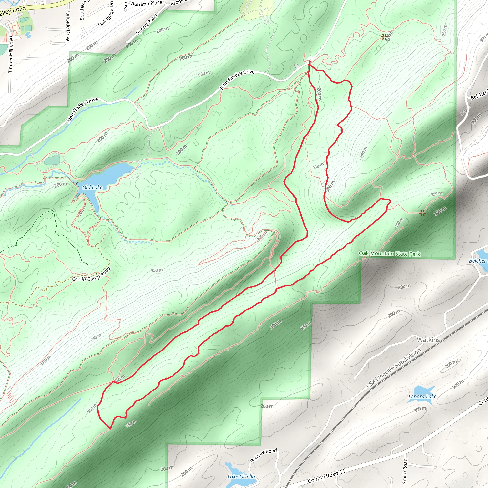 Blue and Red Road Loop mobile static map