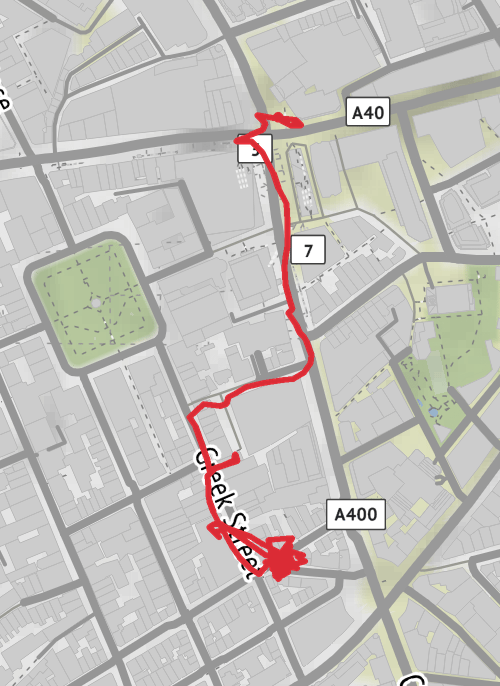 Hike from Bloomsbury mobile static map