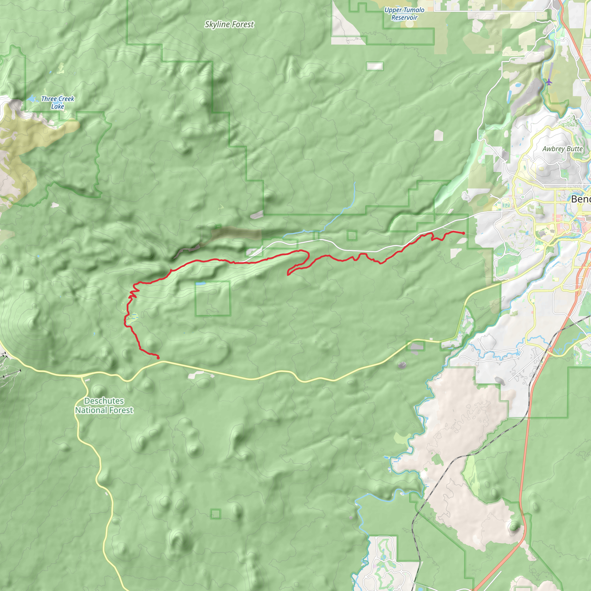 Swampy Lakes and Ben's Trail mobile static map
