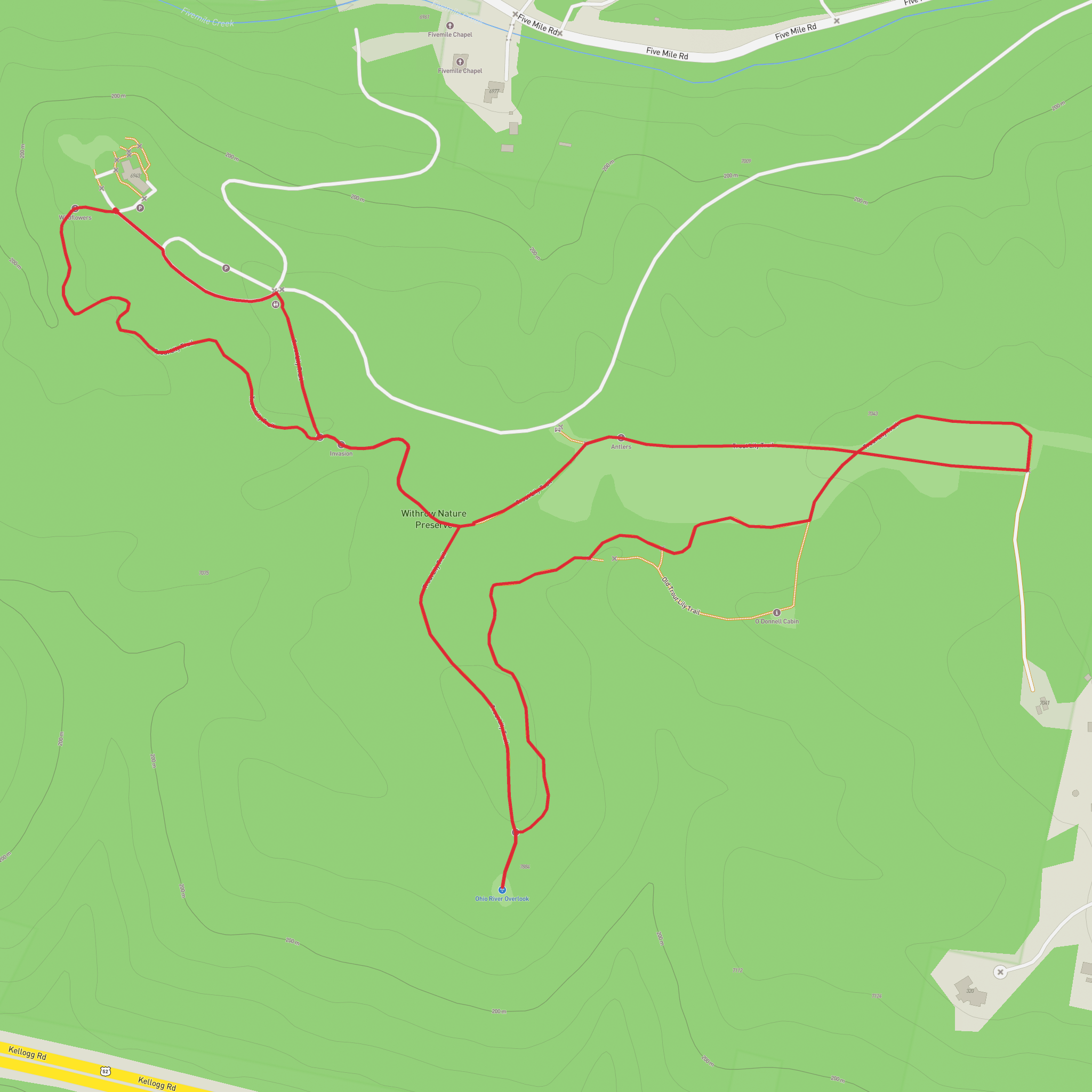 Trout Lily Loop Trail mobile static map