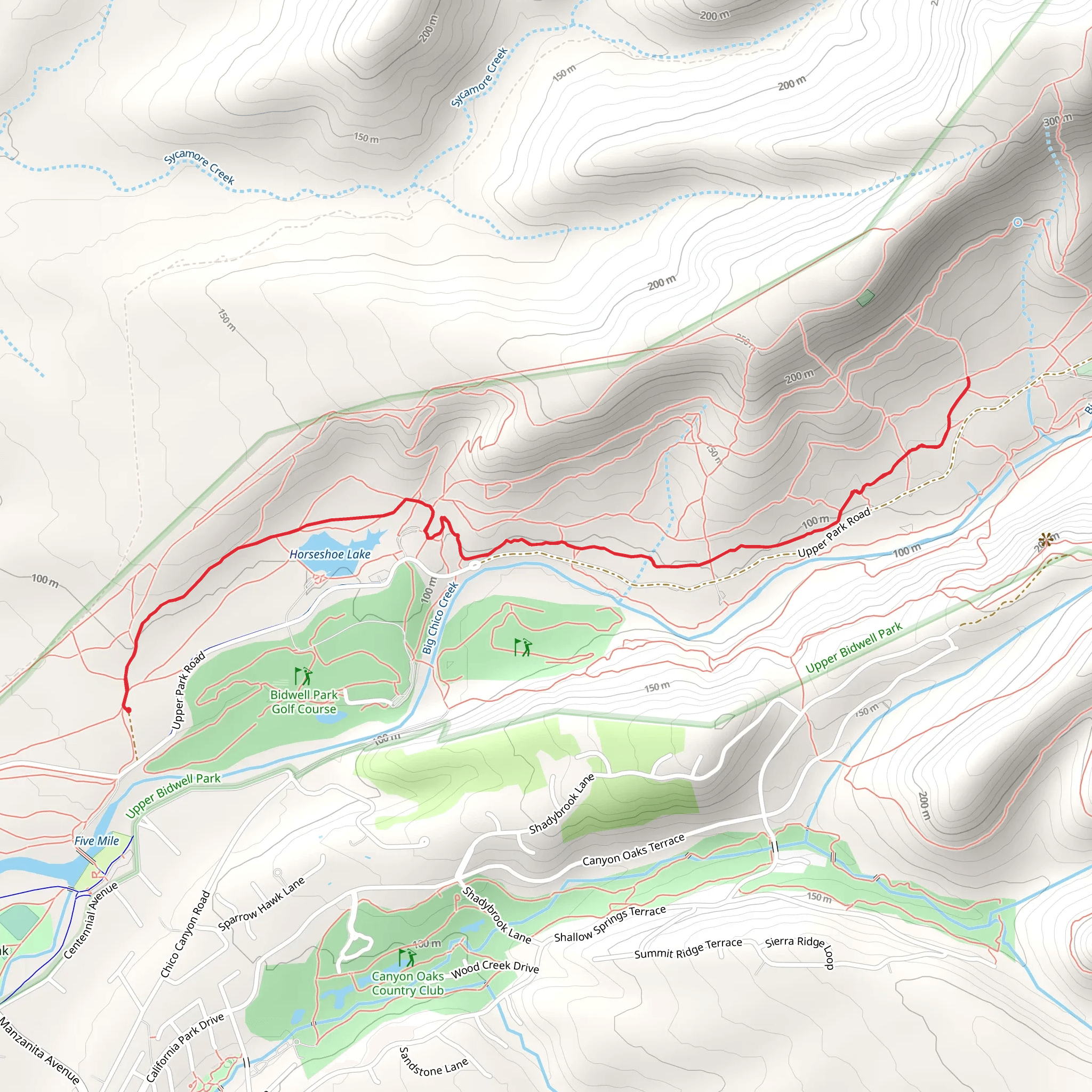Lower Trail and Horseshoe Lake mobile static map