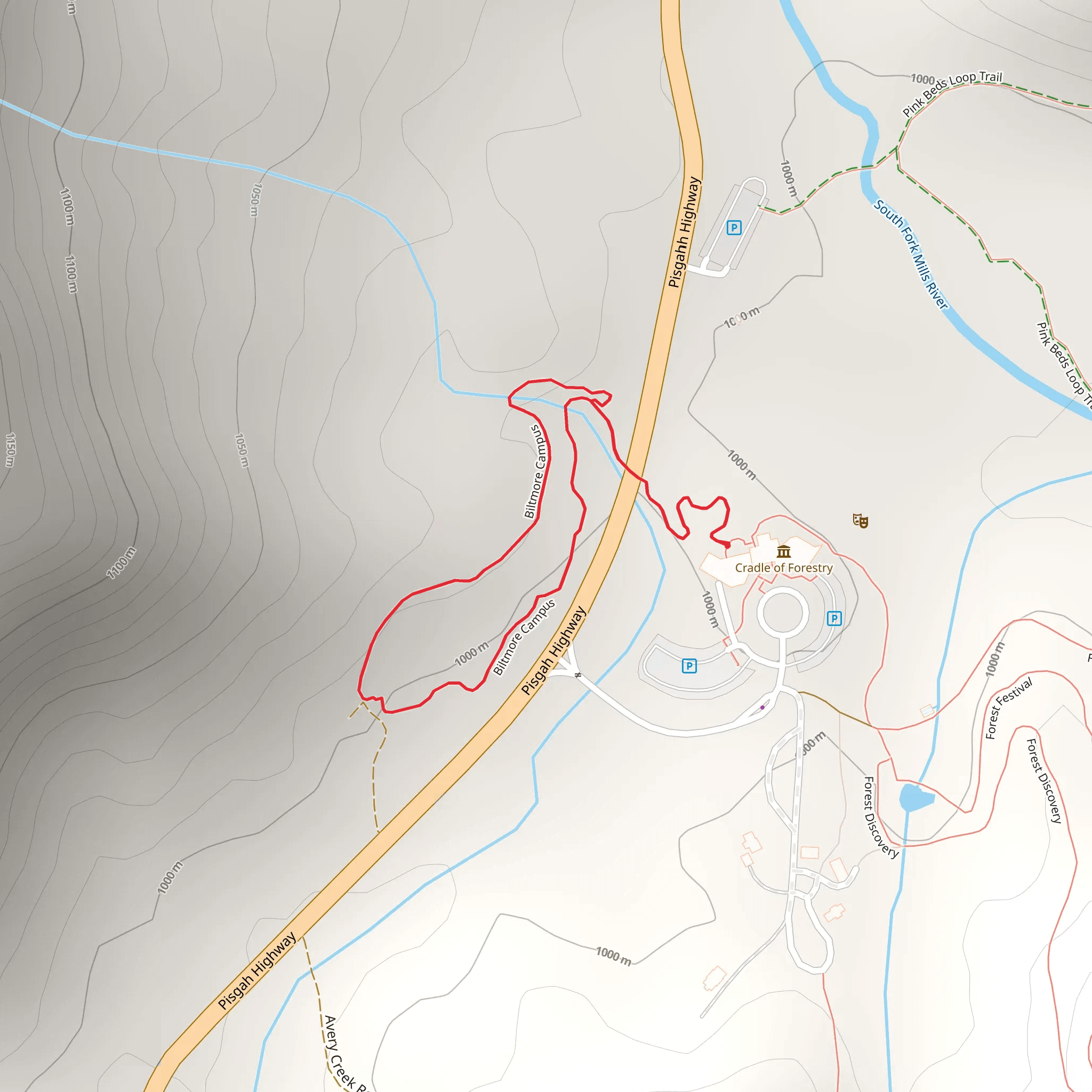 Biltmore Campus Loop mobile static map