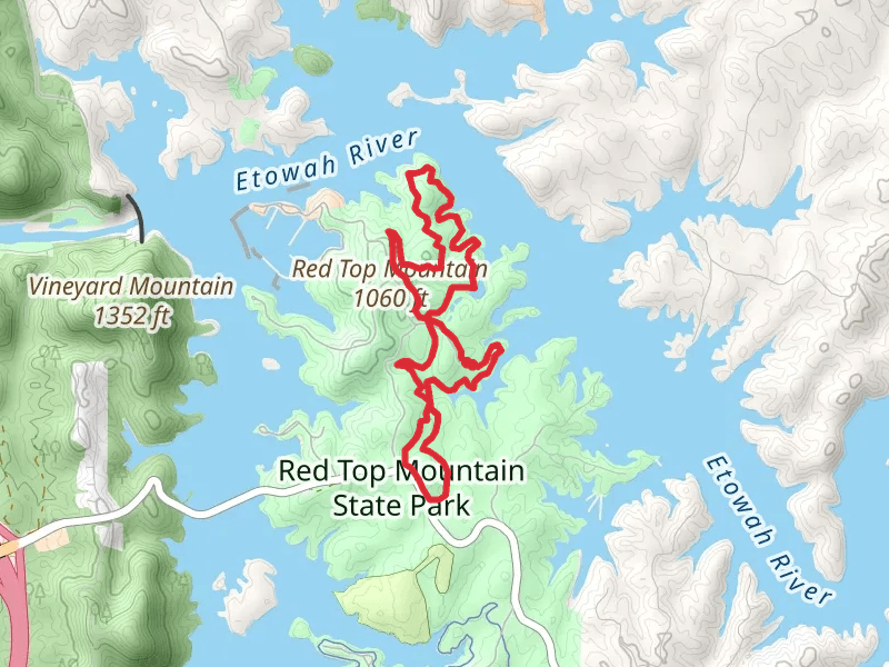 Sweet Gum and Homestead Loop Trail - Red Top Mountain State Park