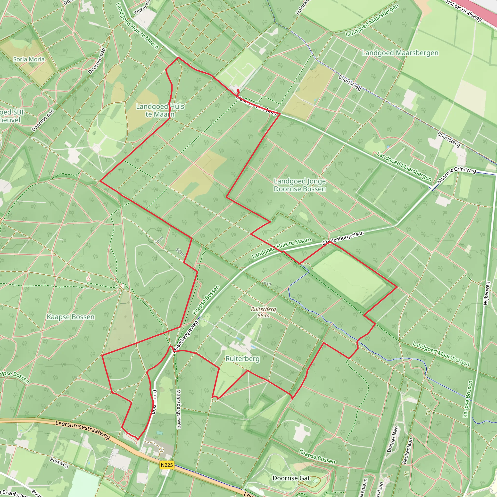 Hoog Zand and Ruiterberg Loop mobile static map
