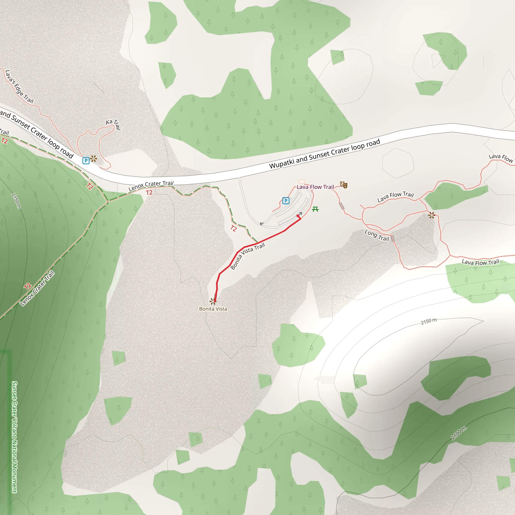 Lava Flow Trail mobile static map