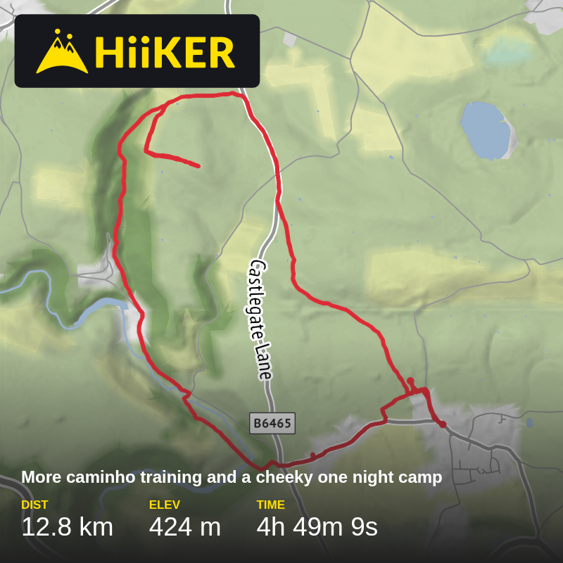 A map preview of the recording More caminho training and a cheeky one night camp .