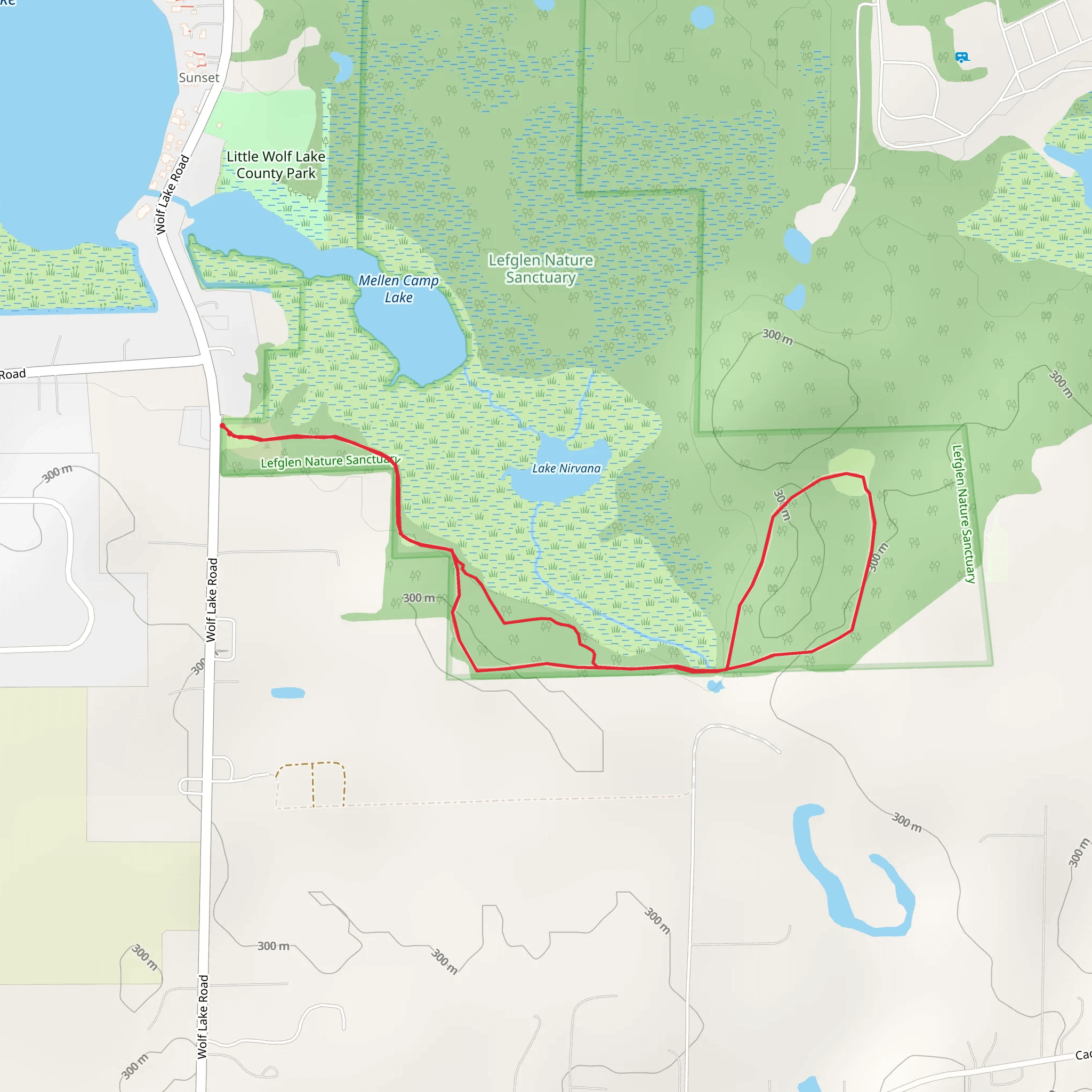 Wolf Lake Road Loop mobile static map