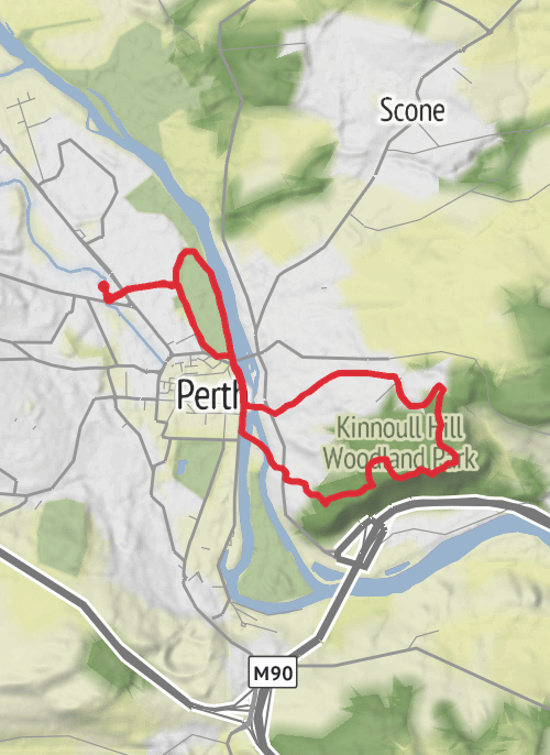 Hike from Perth mobile static map