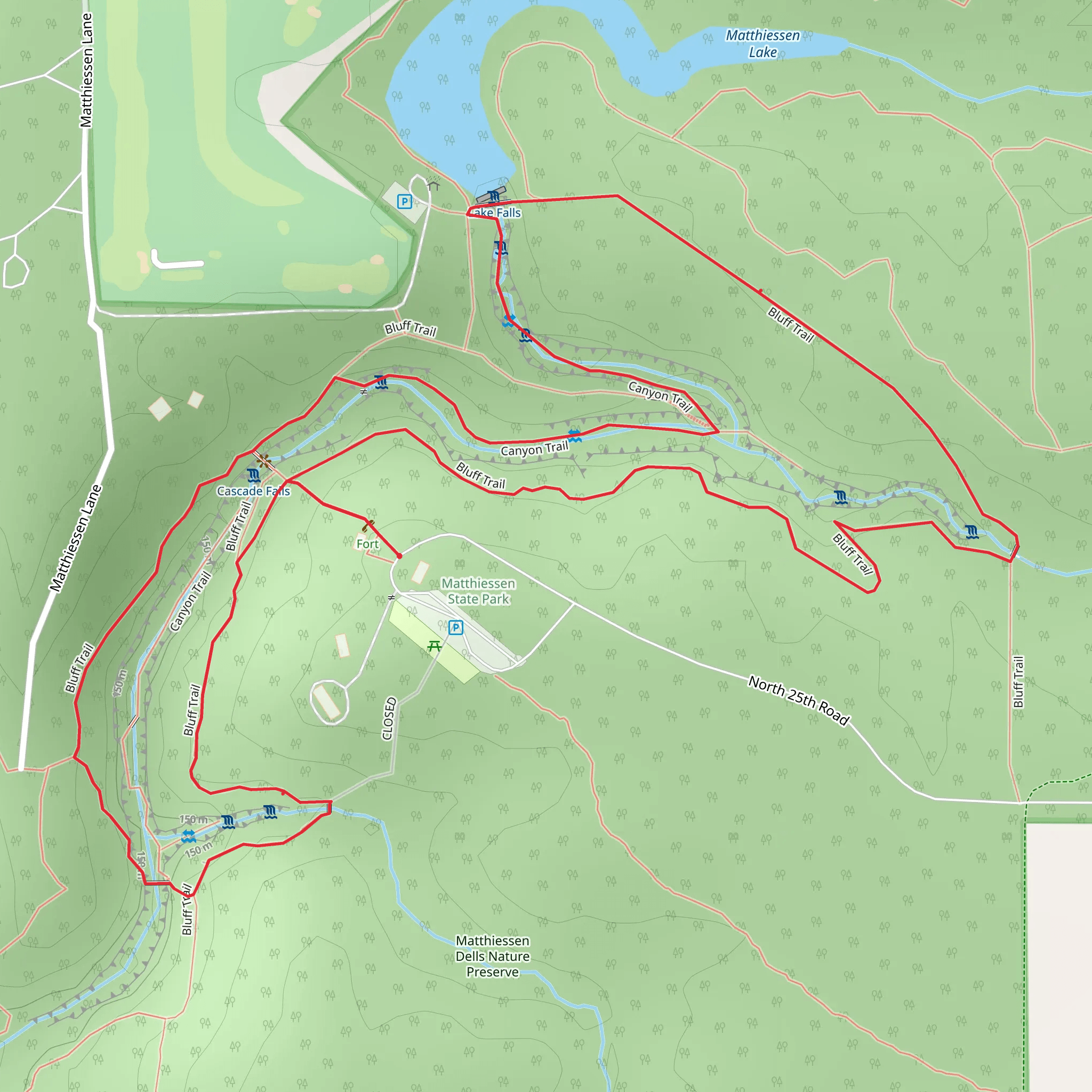 Bluff and Canyon Loop Trail mobile static map