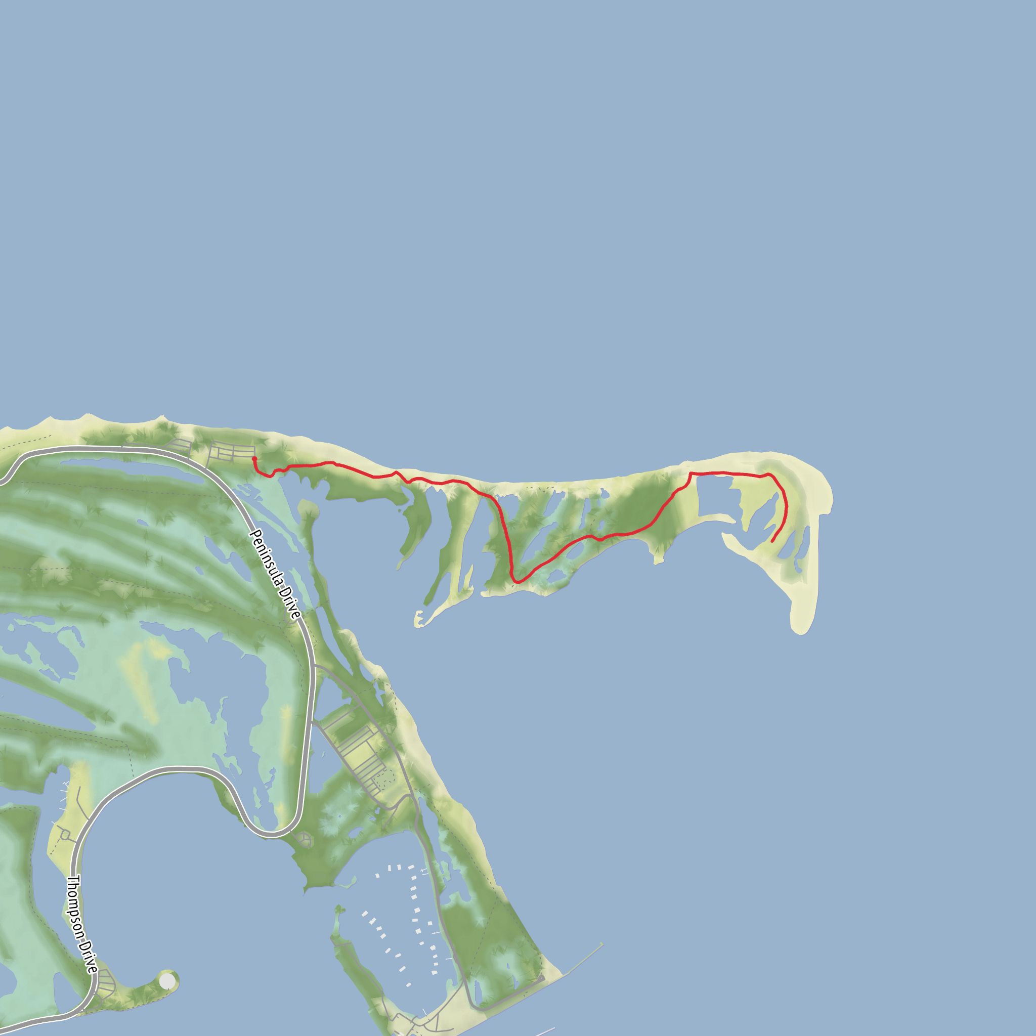 Gull Point Trail mobile static map