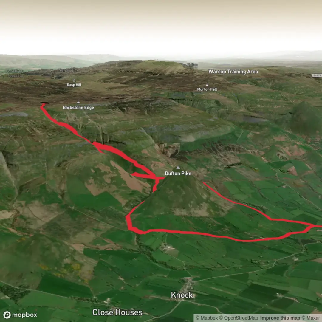 An image depicting the trail Bluethwaite Hill, Great Rundale Tarn and Cosca Hill Loop and its surrounding area.