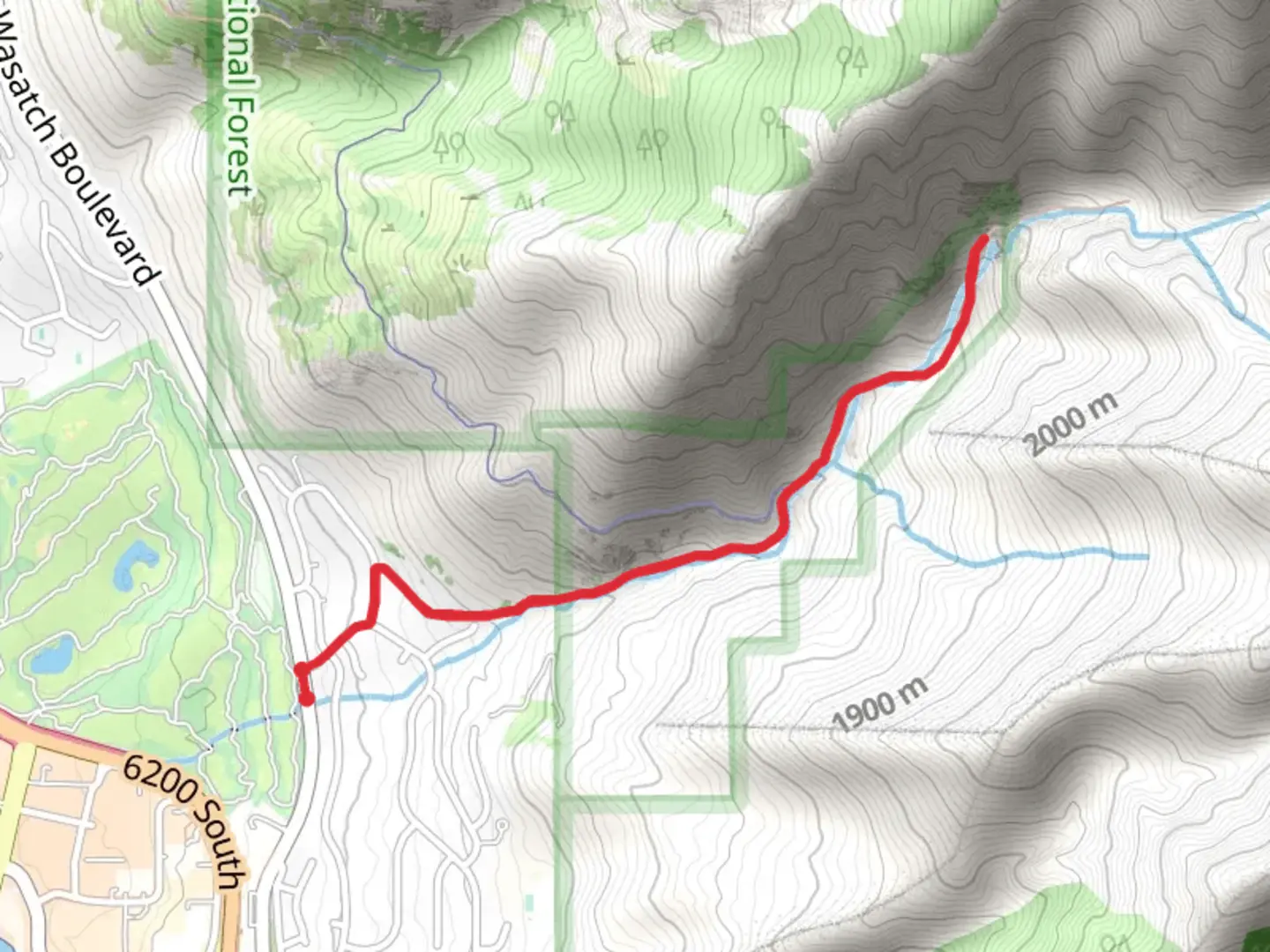 An image depicting the trail Heughs Canyon Trail and its surrounding area.