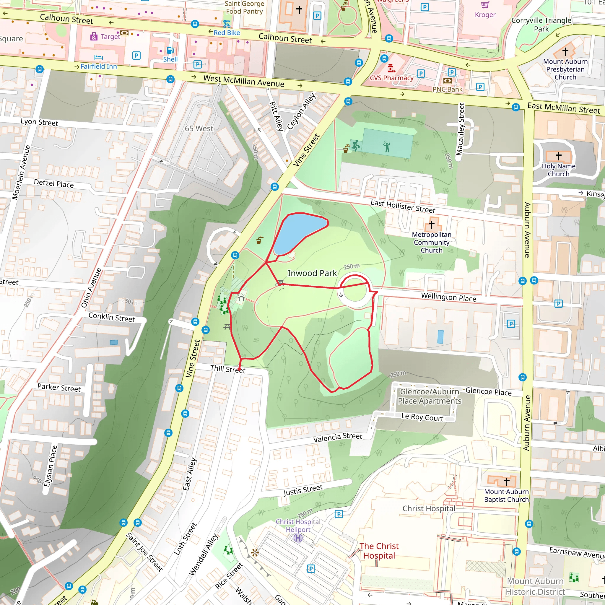 Inwood Park Loop mobile static map