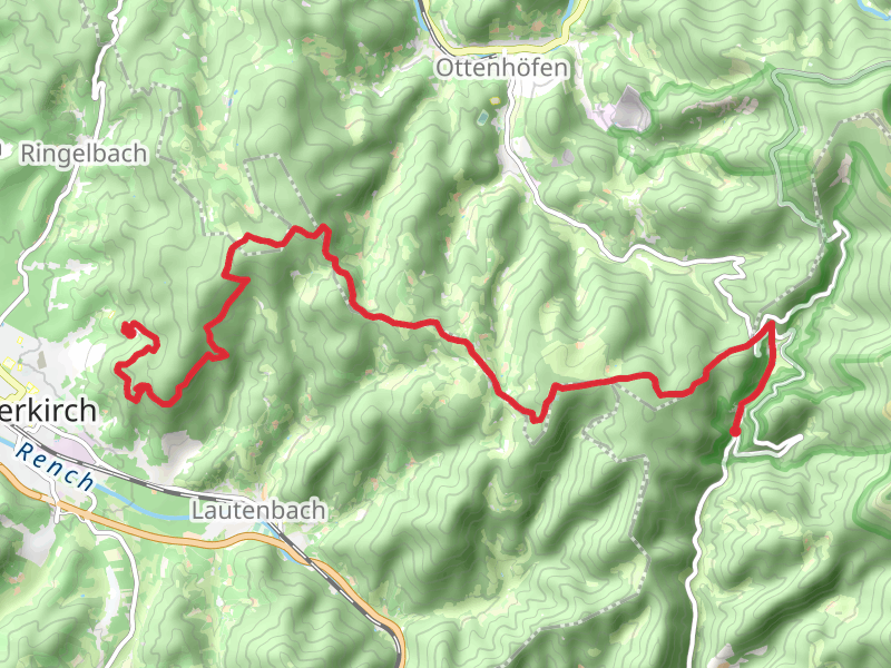 All Saints Waterfall to Schauenburg Castle Walk via Sohlberg