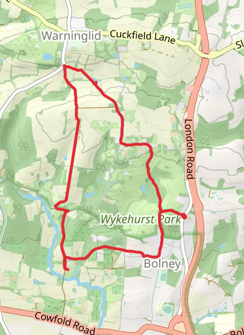 Hike on Wykehurst Corner Loop mobile static map