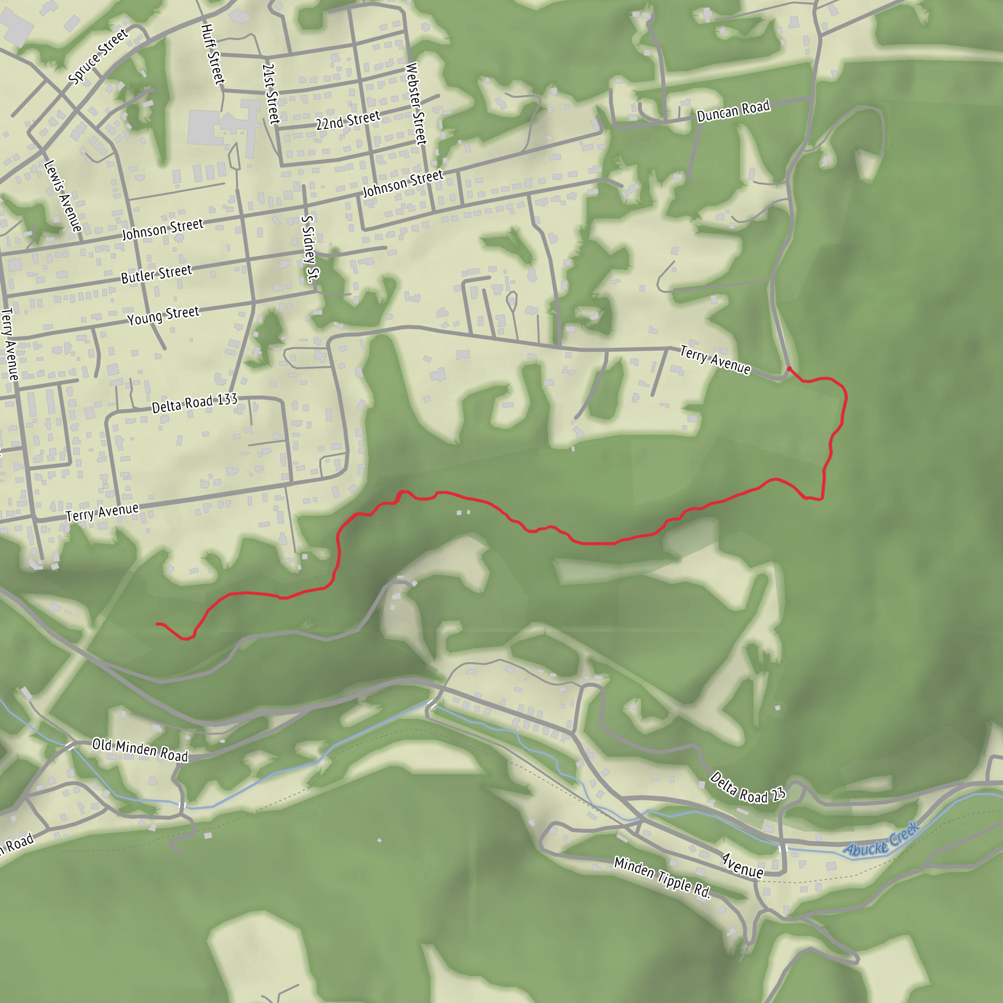 Needleseye Park Trail mobile static map