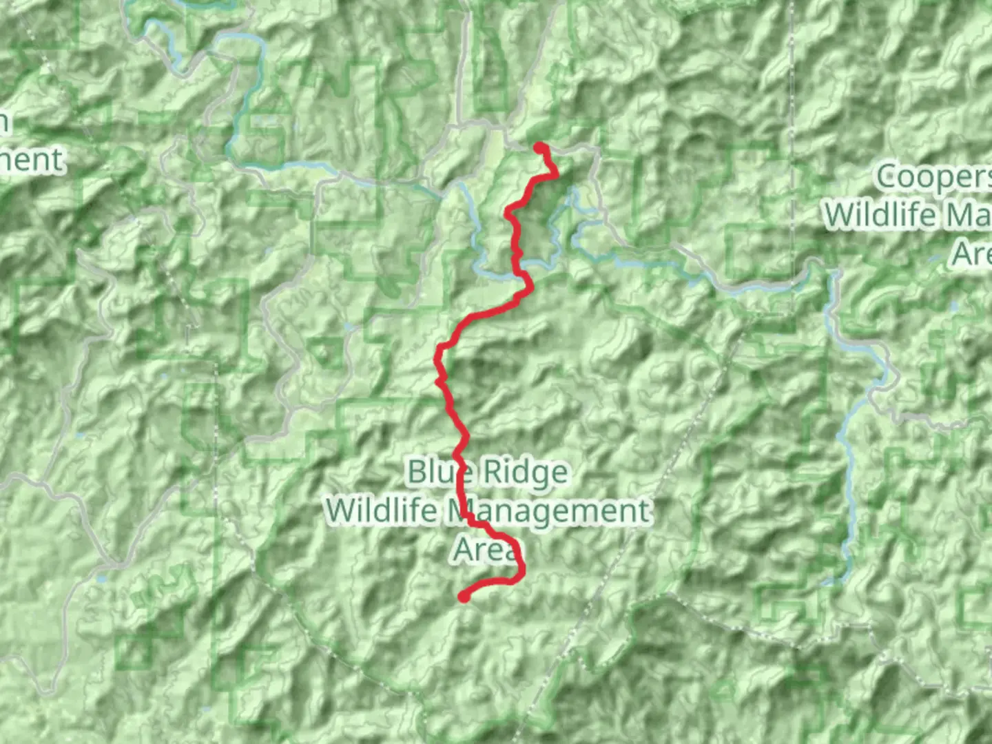 An image depicting the trail Big John Dick Mountain and Tooni Mountain via Benton Mackaye Trail and its surrounding area.